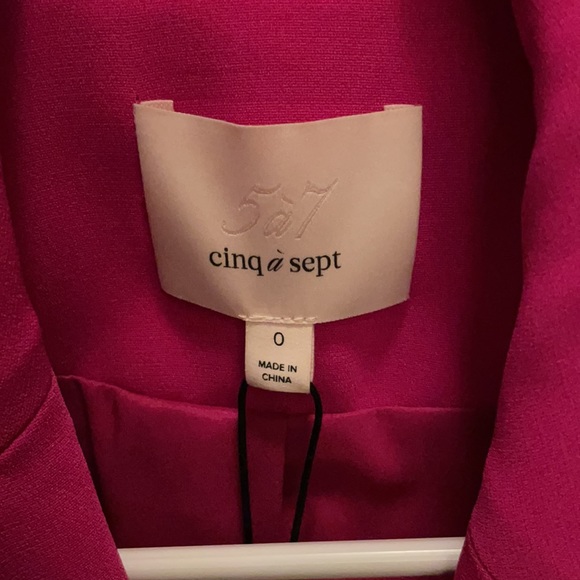 Brand NWT pink button sleeve blazer by cinq a sept - Picture 4 of 14